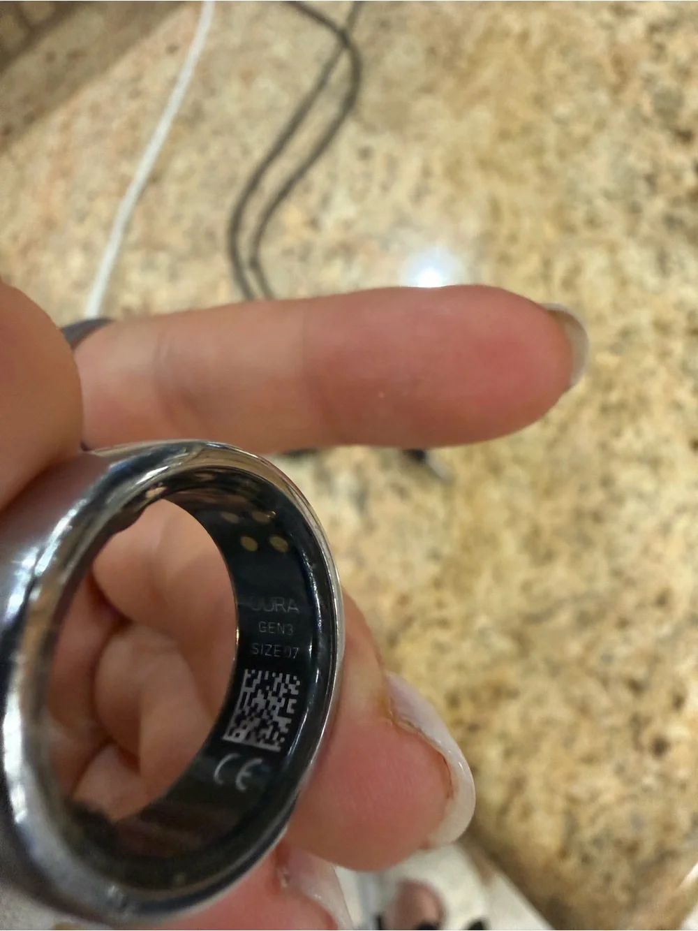 Oura Black Charging Dock with Cable